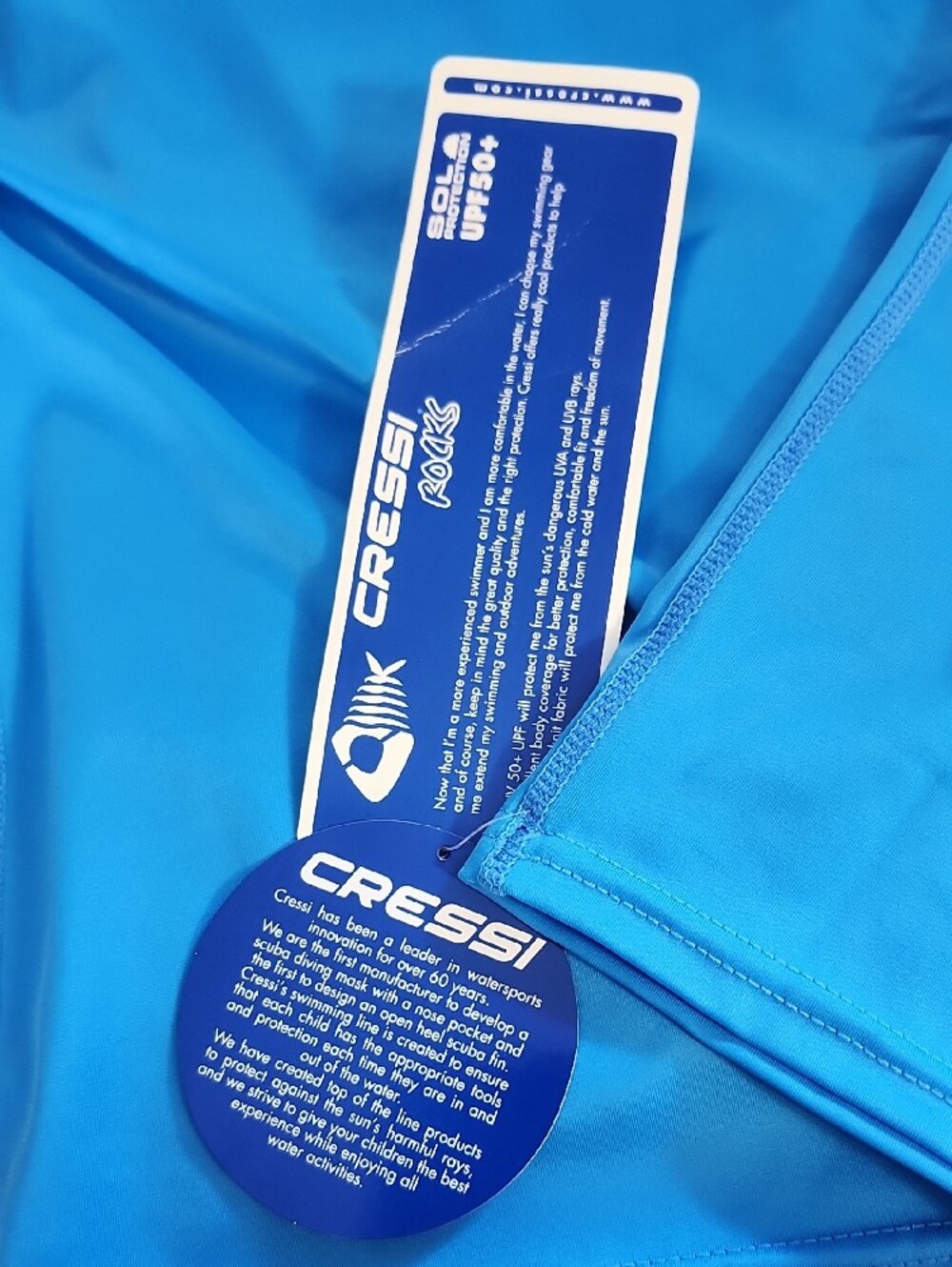 Cressi Blue & Navy Rash Guard - Picture 4 of 7